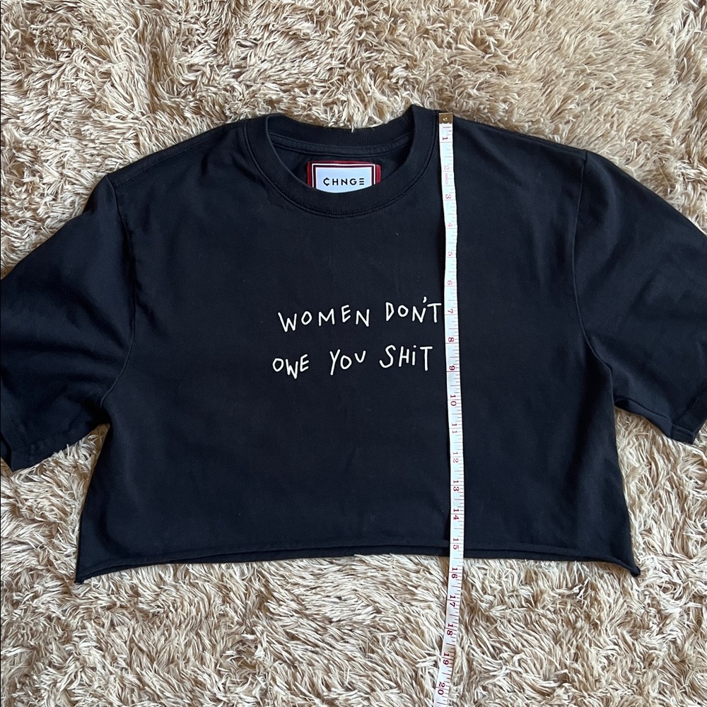 “Women Don’t Owe You Sh*t” Black Graphic Tee by CHNGE - Picture 6 of 8